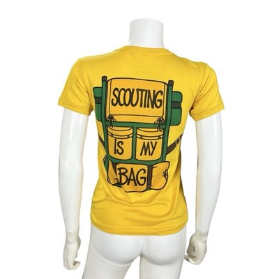 Girl Scouts VTG 70s 80s Scouting Is My Bag Yellow Youth Single Stitch T-Shirt