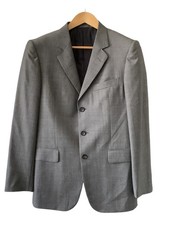 GUCCI Tailored Three Button Gray 100 Wool Sport Coat 44R Suit Jacket Blazer