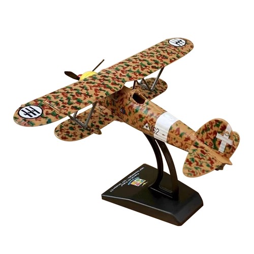 Brand New 11cm Diecast Alloy 1/72 Scale WWII Italian FIAT CR.42 Model Gift - Foto 4 di 14