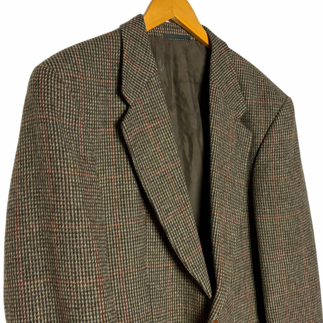 Harris Tweed x Commander 90s Wool Plaid Jacket Brown Size 48 Harris Tweed x Commander 90s Wool Plaid Jacket Brown Size 48