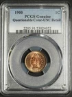 1900 PCGS Genuine - UNC Details Indian Head Cent