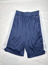 Champion Boys Basketball Mesh Shorts Blue/White Logo Elastic Waist 14/16