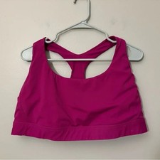 Athleta Ultimate Sports Bra Women's Size 3X Hot Pink Racerback Yoga Workout
