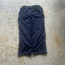 Windbreaker Track Pants Vintage, Navy Blue, Striped, Size medium 