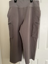 Sage Collective Women  s size XL Pull On Cargo Pants Taupe