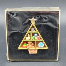 Vintage 1980 Hallmark Keepsake Baby's First Christmas Ornament w/ box QX1561B