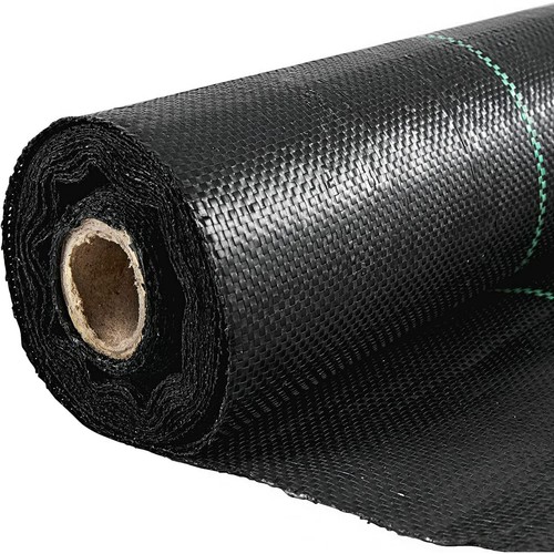 KFFKFF 6x300FT Heavy Duty Woven Weed Barrier Landscape Fabric Ground Cover Black
