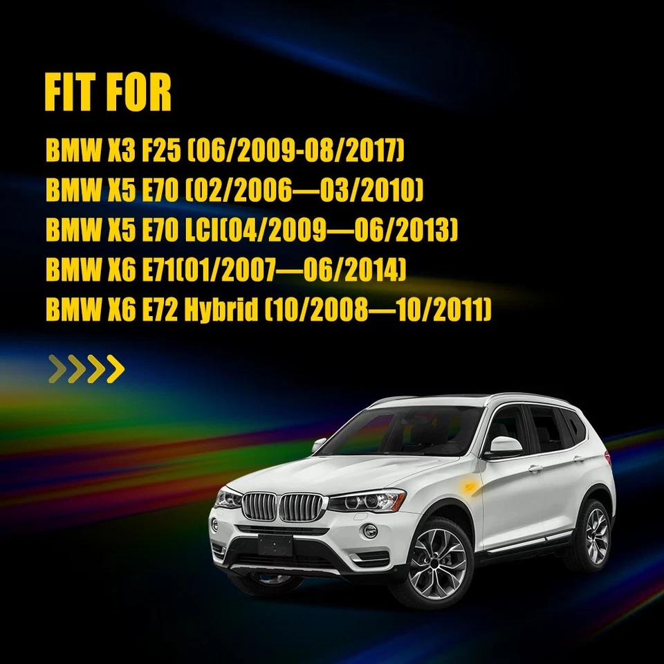 Luz de señalización lateral LED de humo para BMW X3 F25 X5 E70 X6 E71 E72 EXV Foto 3 de 4