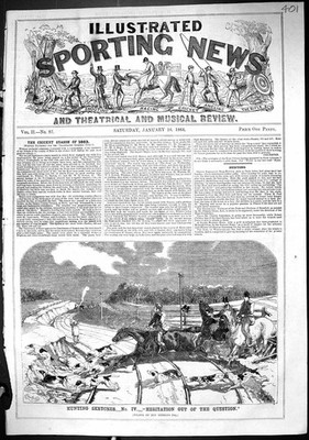 Alte 1864 Jagd Skizze Pferde Hunde Eisenbahn Linie Zug Sport Ben He viktorianisch