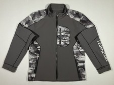 Legendary Anglers Splitshot Jacket Mens Large Softshell Fishing Camo Gray