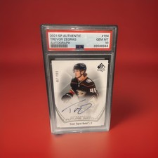 2021-22 SP Authentic Future Watch Auto Trevor Zegras PSA 10 /999 #104 Anaheim