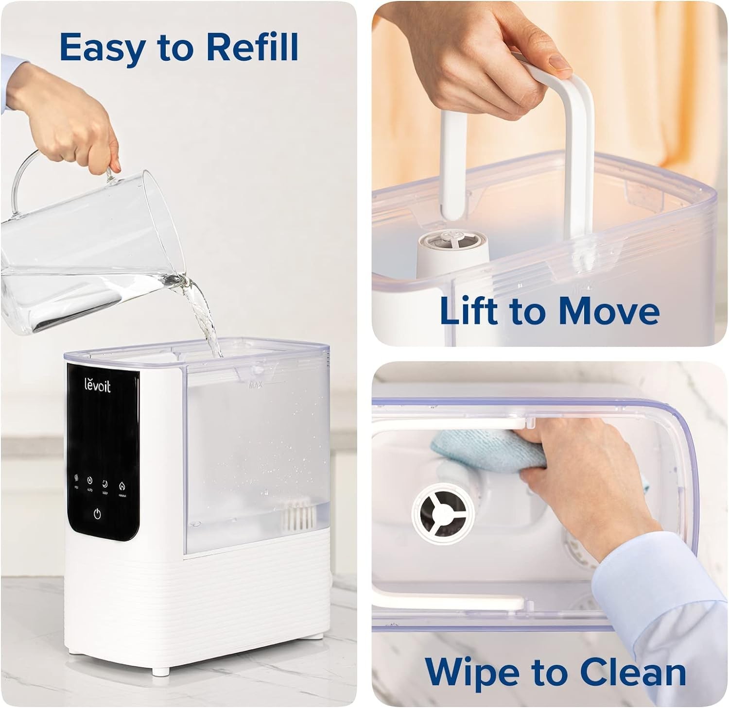 Quiet Essential Oil Humidifier, Auto Mode, Fast Relief, 4.5L