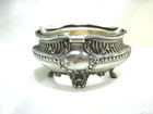 Victorian Repousse Footed Sterling Salt Cellar With Clear Glass Insert No Mono  — photo 4