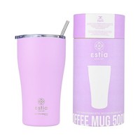 Isolierbecher Kaffeebecher Thermotasse Lila Thermobecher Mit Deckel 500Ml
