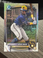 2025 1st Bowman Chrome  Mojo Refractor Jesus Made RC BCP-50 Milwaukee Brewers 🔥
