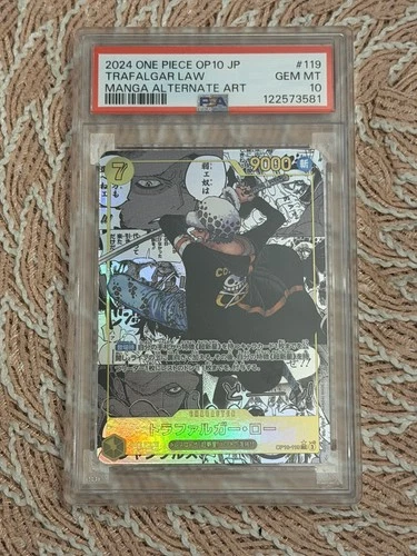 2024 ONE PIECE JAPANESE TRAFALGAR LAW MANGA ALT ART OP10-119 PSA 10 GEM MINT