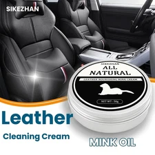 All Natural Leather Mink Oil Cream – Car Seat & Sofa Care, Leather Restoration