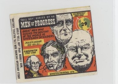 1960 Anglo American Gum Men of Progress Franklin D Roosevelt Julius Caesar 11bd
