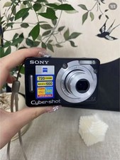 Sony Cyber-shot DSC-W55 7.2MP 3x Optical Zoom Digital Camera Rare Black English