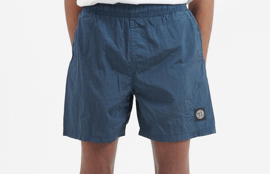 Stone Island 1015B0943 Nylon Metal Shorts Swim Trunks In Blue Size