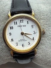 Ladies Citizen Free Way 2035 Gold Tone Quartz Watch New Battery