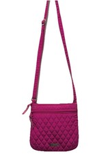 Vera Bradley Triple Zip Hipster Crossbody Bag Womens Pink Quilted Coast Classic