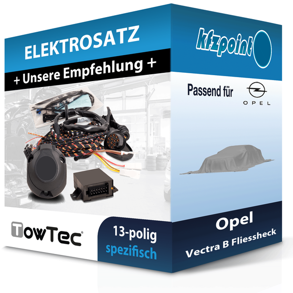 Towtec E-Satz 13Polig Fahrzeugspezifisch Passend für Opel Vectra B NEU-image