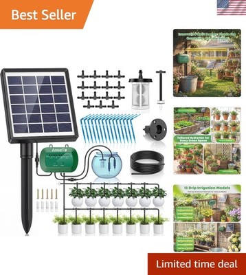 Solar Drip Irrigation System, Automatic Watering Kit with Split Design & Anti...