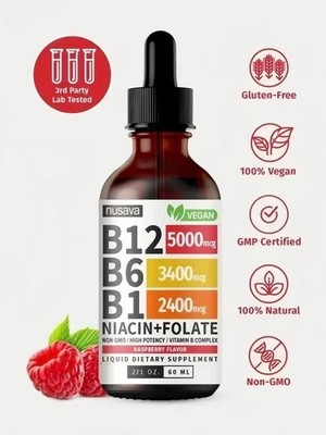 Nusava Vitamin B complex - B 12, B 6 & B 1 + Niacin & Folate