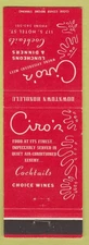 Matchbook Cover - Ciro's Restaurant Honolulu Hawaii