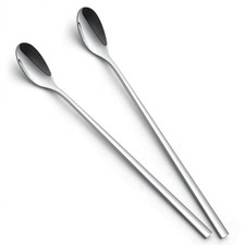 9-inch Long Handle Spoon, Coffee Stirrers Ice Tea Spoon Premium 18/10 Stainless