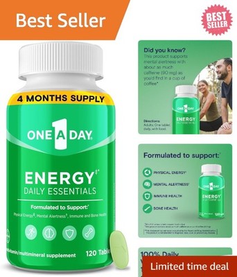 One A Day Energy Multivitamin, Caffeine Zinc Vitamins A C D E, 120ct