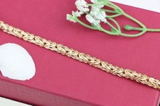 Elegant Rose Gold Byzantine Chain Bracelet for Women, XPBL1126