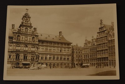 Alte Postkarte Antwerpen - Marktplatz & Rathaus - Weltkunstkarte Nr. 176 -