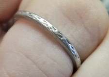 Bristol Platnium Art Deco Engraved Band