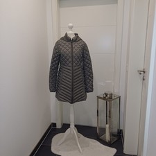 Leichtsteppmantel S 36 38 Daunenjacke Steppmantel hellgrau federleicht TopZustan