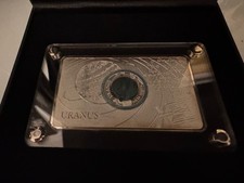 2 Dollar M&uuml;nze im Tr&auml;gerbarren 2018 SolarSystem Uranus Niob Silber999 Box Cert