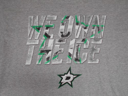 NHL Dallas Stars Hockey We Own The Ice Grey T-Shirt Short Sleeve Size XL - Picture 2 of 4