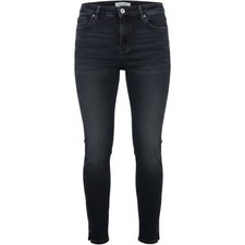 Kenneth Cole Reaction Womens Size 6 High Rise Skinny Jeans Black Zipper Ankle