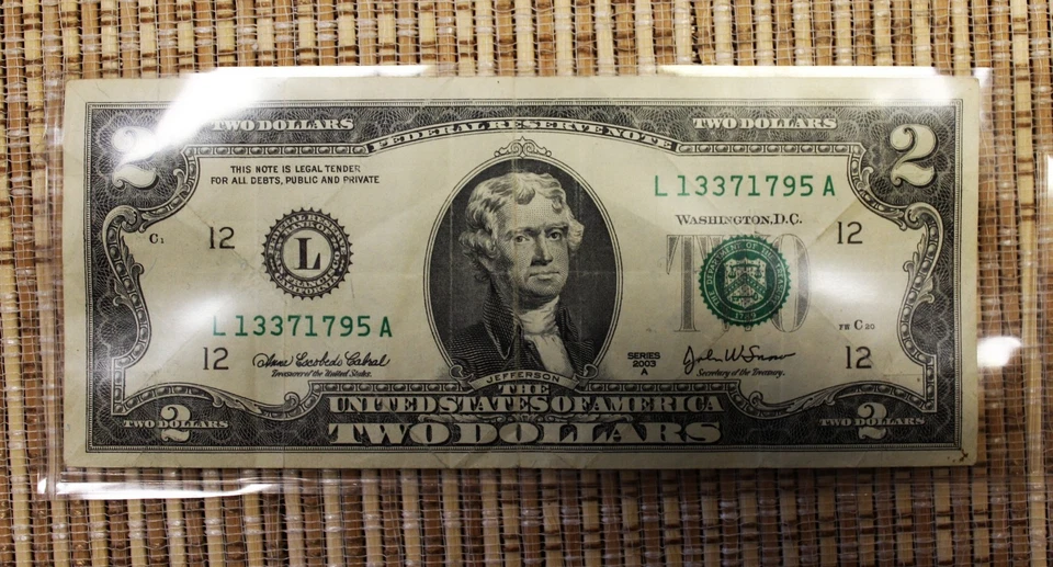3 All Different Years-HIGHER Grade $2 Bills-1976/1995/2003-Read for free ship! - Image 4 of 4