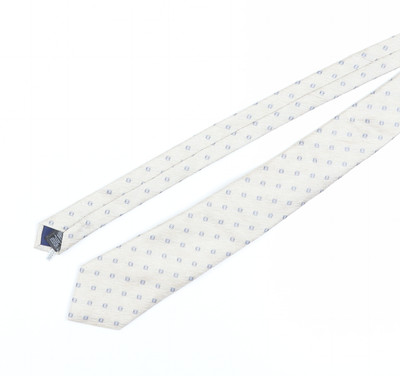 Marks and Spencer Schmale Krawatte Beige Geometrisch Seide Wolle
