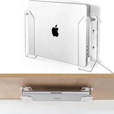 Laptop Wall Mount Holder, Space-Saving Under Desk Laptop Mount with Cable Slo.