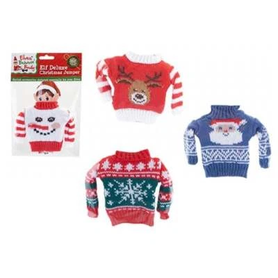 ELVES BEHAVIN BADLY Elves Behavin' Badly Deluxe Elf Knitted Christmas Jumpers #500054