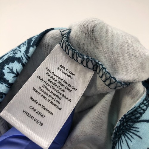 Camiseta Talbots The Talbots XS Floral Azul Mujer Cuadros Manga Larga Top Camisa - Imagen 7 de 8