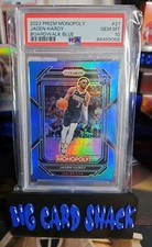 2022 Prizm Monopoly Jaden Hardy Rc  /15 Boardwalk Blue Psa 10 