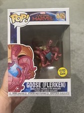 GOOSE (FLERKEN) 445 FUNKO POP CAPTAIN MARVEL. GLOW IN THE DARK. VAULTED!!!