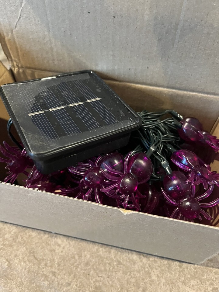 LED Solar String Light Purple for Halloween Party Garden Home Yard