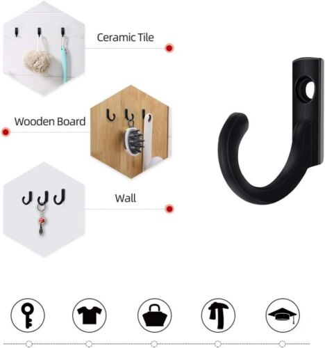 10Pcs Blacks Small Hooks For Home & Garden - Picture 3 of 9