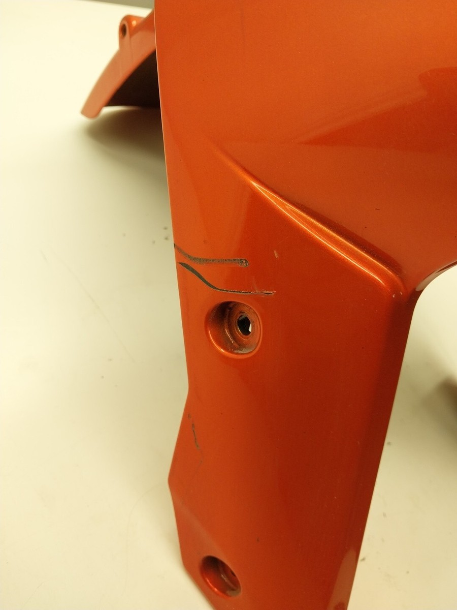 08-10 KAWASAKI NINJA ZX10R OEM PW ORANGE FRONT FENDER MUD FAIRING