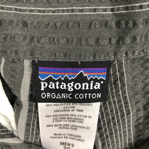 Short Patagonia homme 30 gris rayé seersucker coton bio décontracté preppy - Photo 7/18